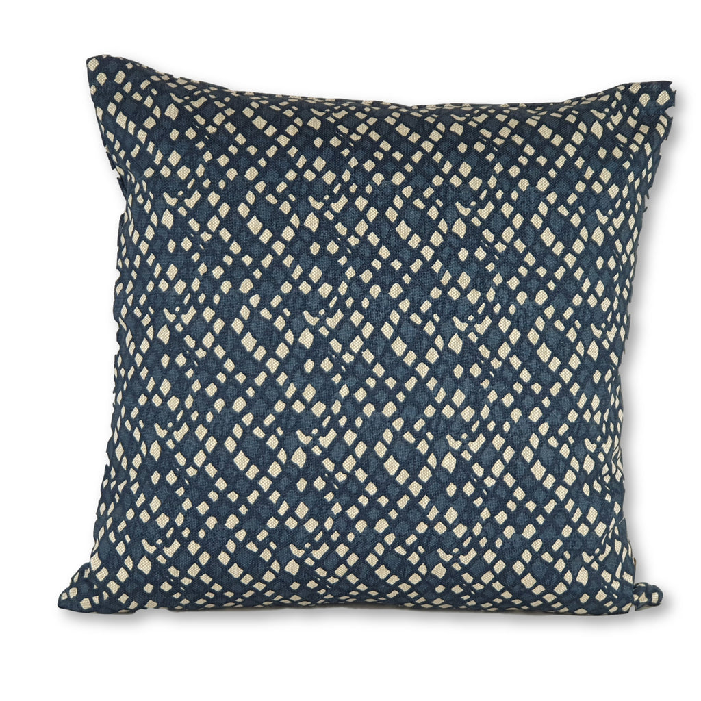 LAURENCE bleu, Housse de coussin 50x50, Taille M.