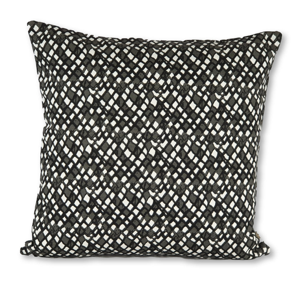 LAURENCE noir, Housse de coussin 50x50, Taille M.