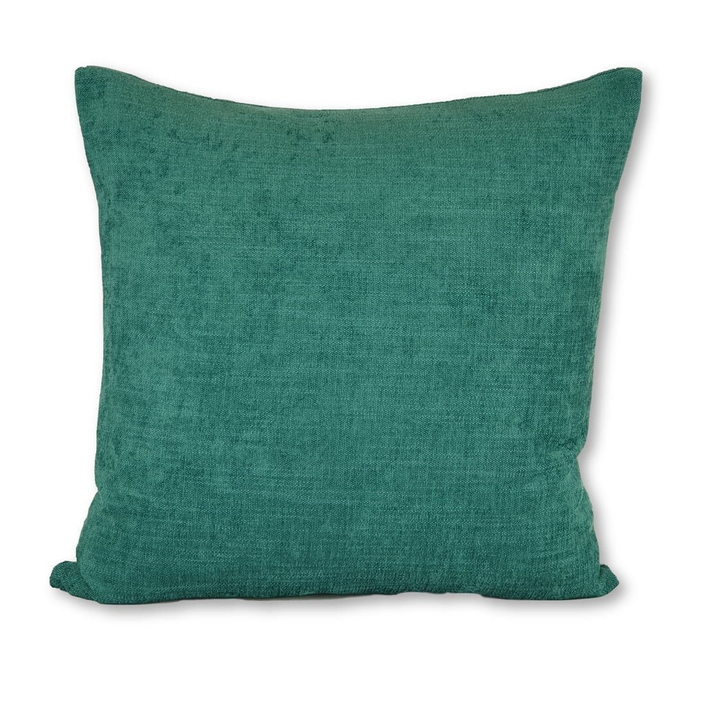 Velours Vintage vert, Housse de coussin 50x50, Taille M.