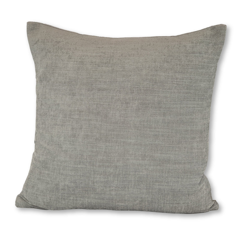 Velours Vintage gris, Housse de coussin 50x50, Taille M.