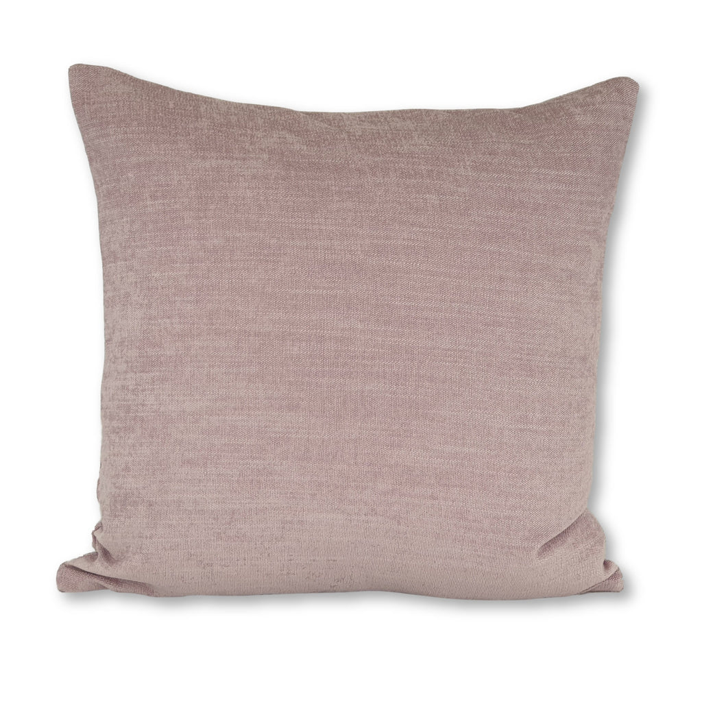 Velours Vintage rose, Housse de coussin 50x50, Taille M.