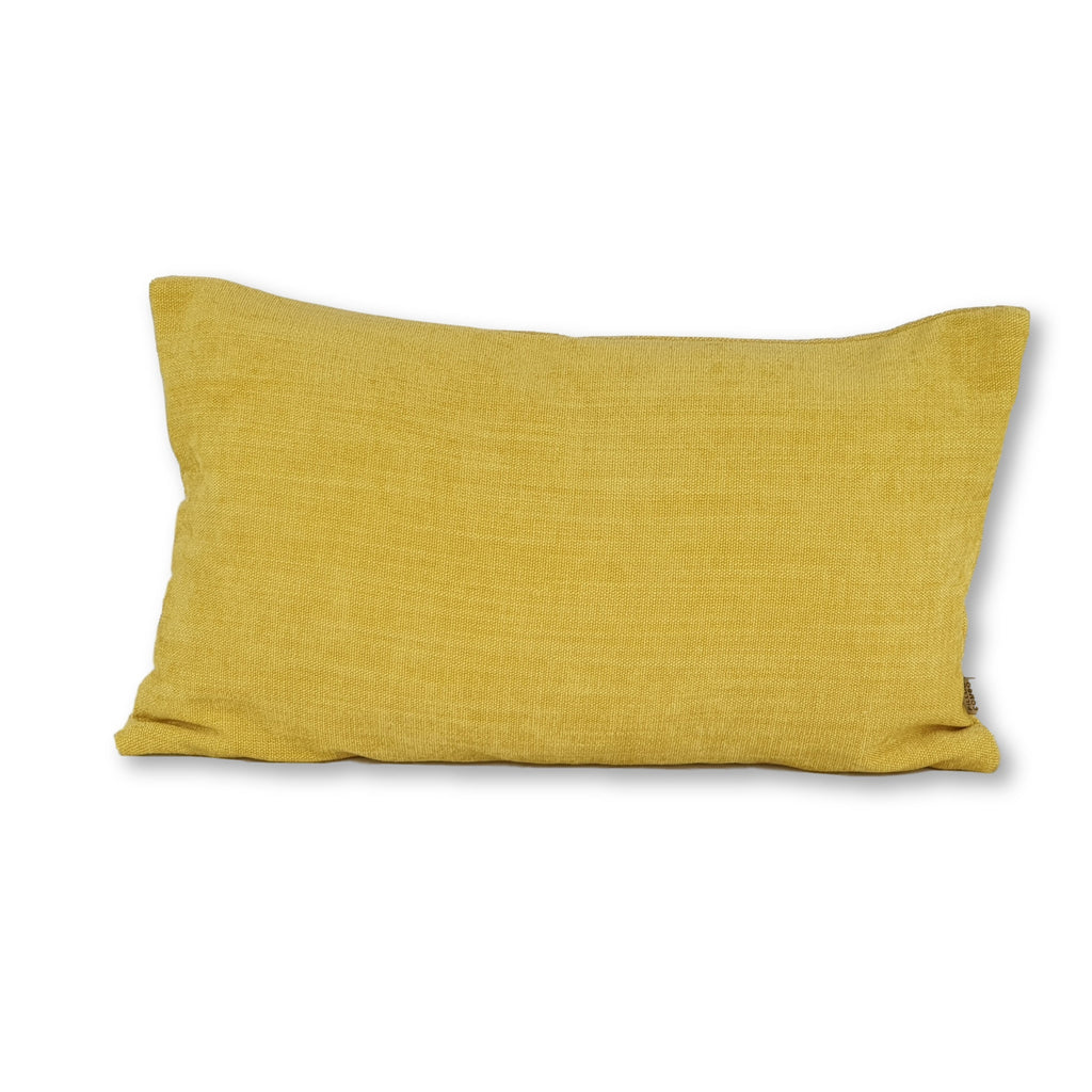 Velours Vintage jaune, Housse de coussin 30x50, Taille XS.