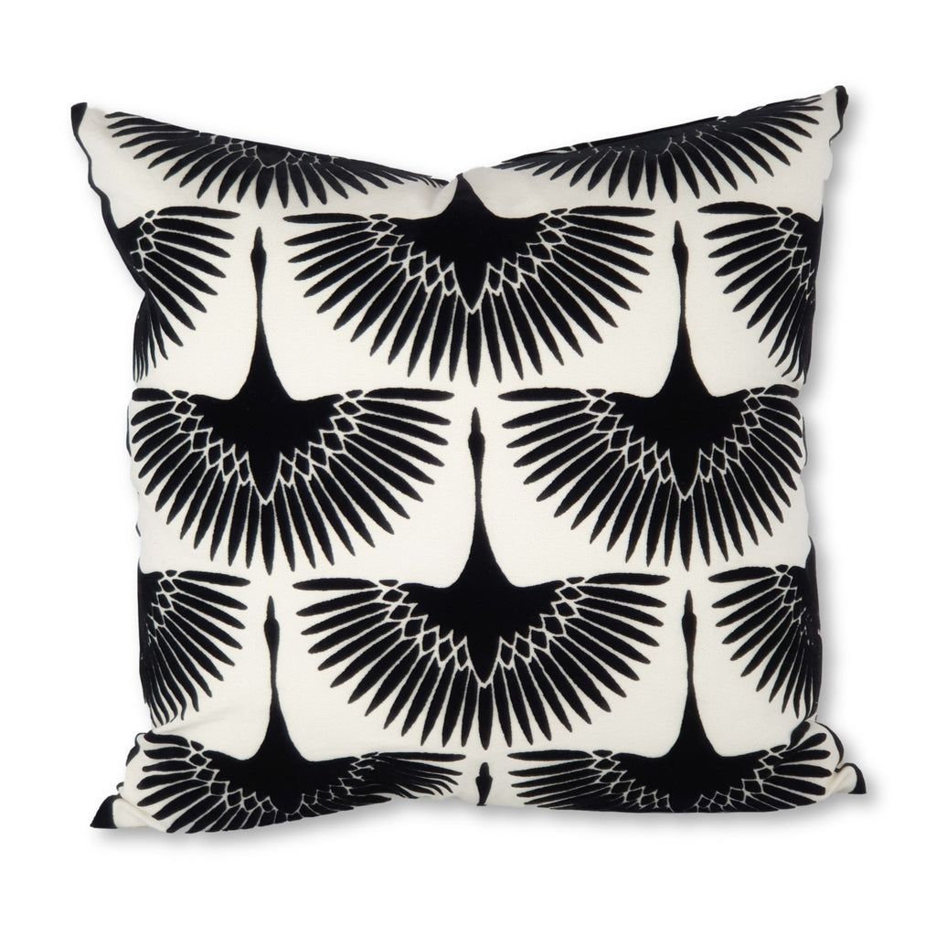 JEANNE velours noir , Housse de coussin 50x50, Taille M.