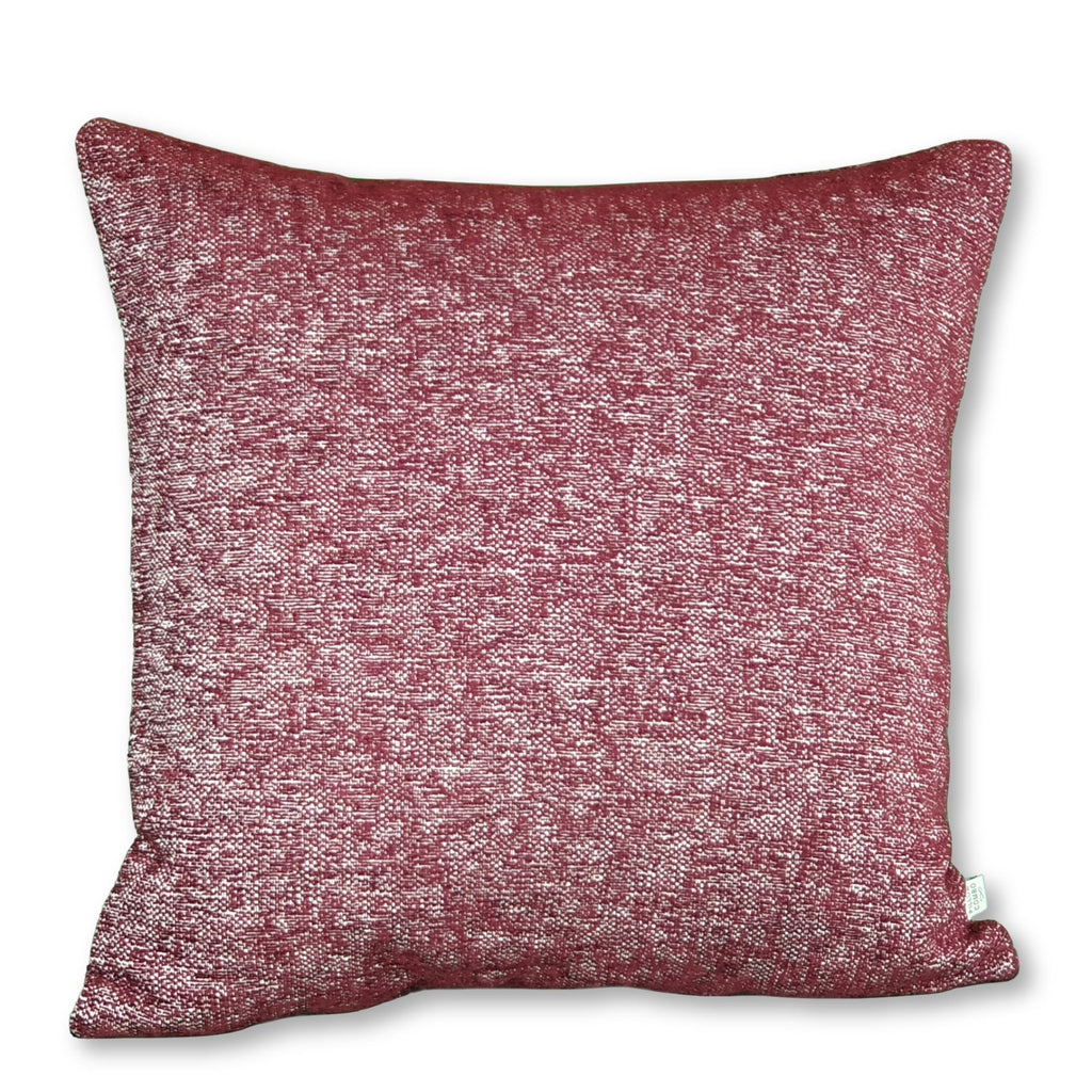 VELOURS Chiné lie de vin (bordeaux), Housse de coussin 50x50, Taille M.