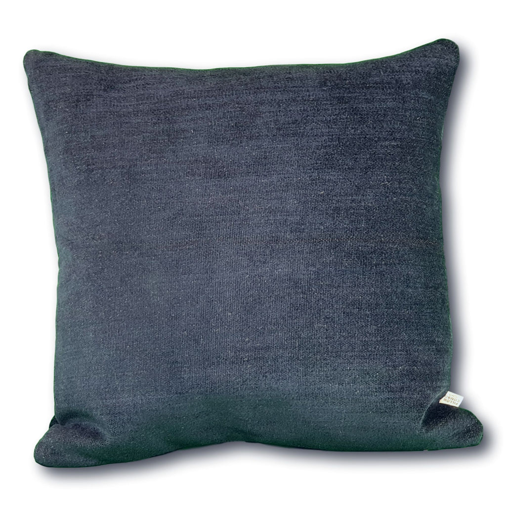 Velours Epais bleu, Housse de coussin 50x50, Taille M.